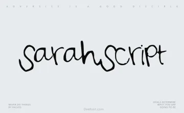 Sarah Script Font