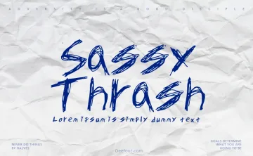 Sassy Thrash Font