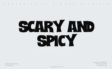 Scary And Spicy Font