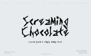 Screaming Chocolate Guy Font