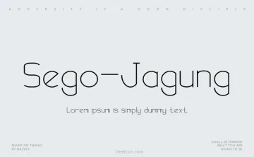 Sego-Jagung Font