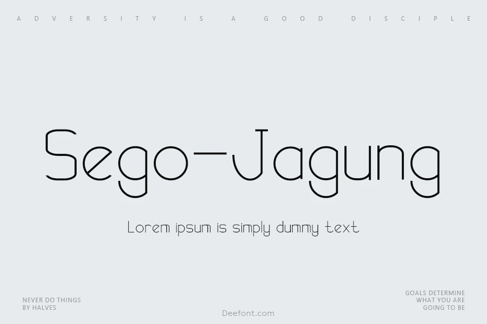 Sego-Jagung Font