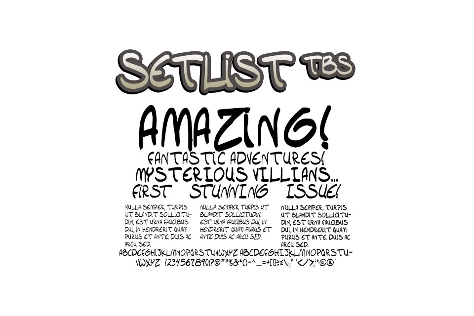 Setlist TBS Font