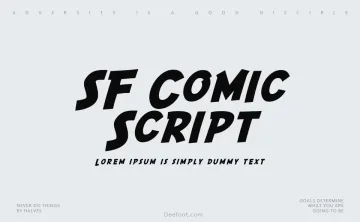 SF Comic Script Font