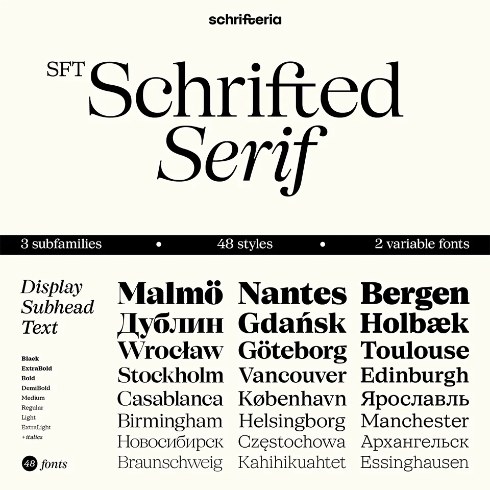 sft schrifted serif font family download