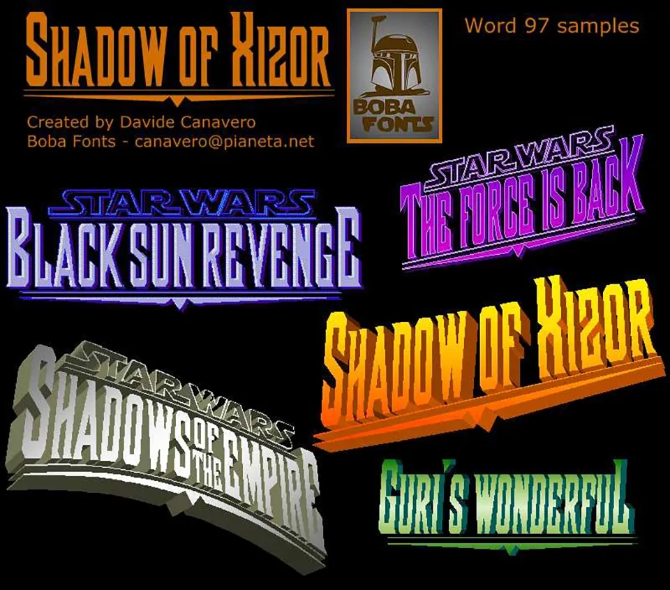 Shadow of Xizor Font