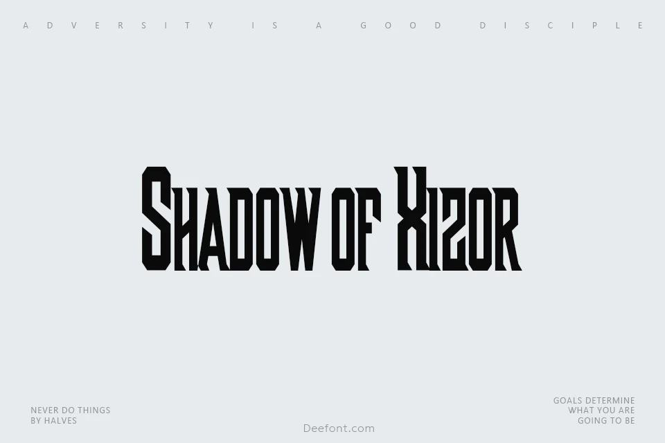 Shadow of Xizor Font