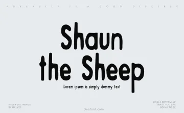 Shaun the Sheep Font