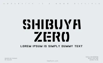 Shibuya Zero Font