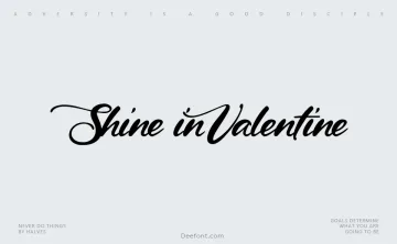 Shine in Valentine Font