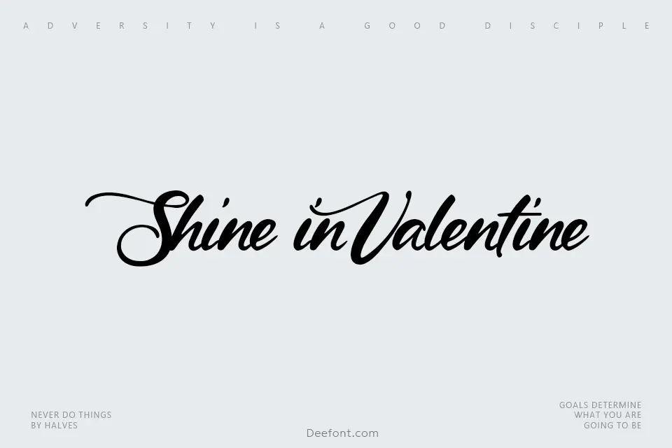 Shine in Valentine Font