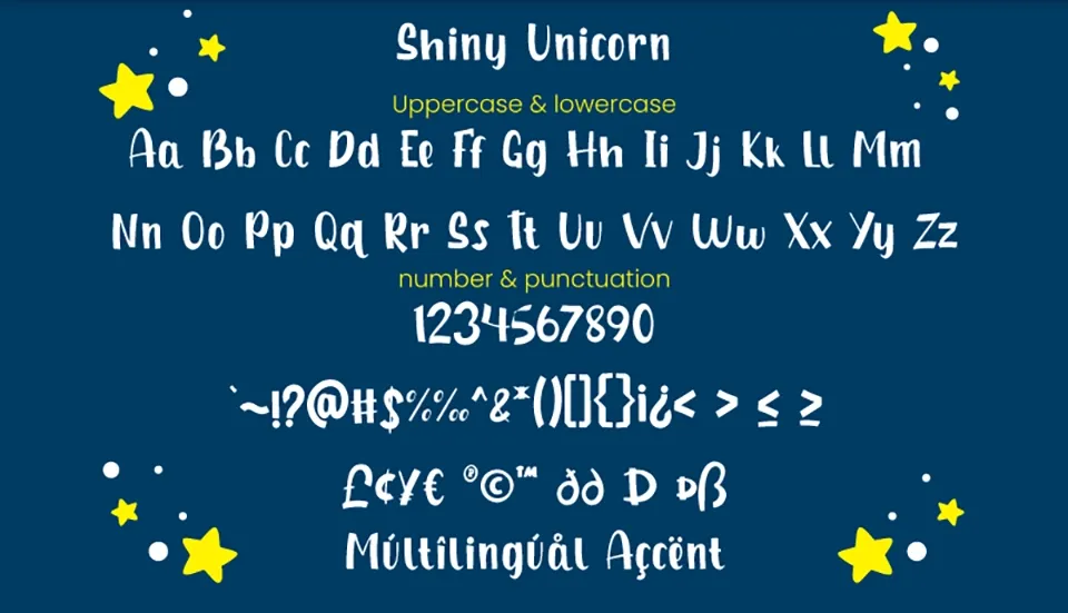 Shiny Unicorn Font