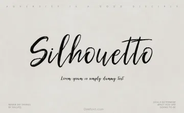 Silhouetto Script Font