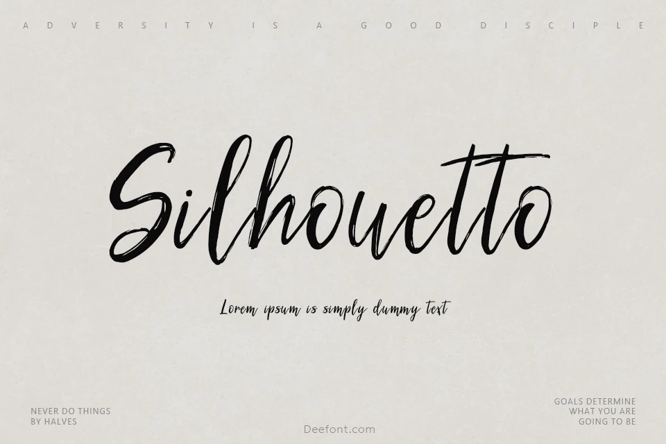 Silhouetto Script Font