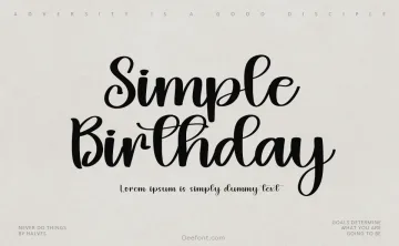 Simple Birthday Font