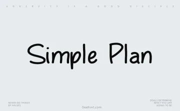 Simple Plan Font