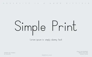 Simple Print Font