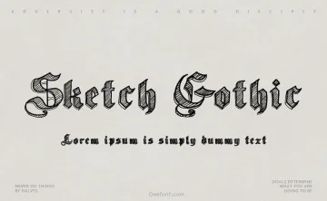 Sketch Gothic School Font