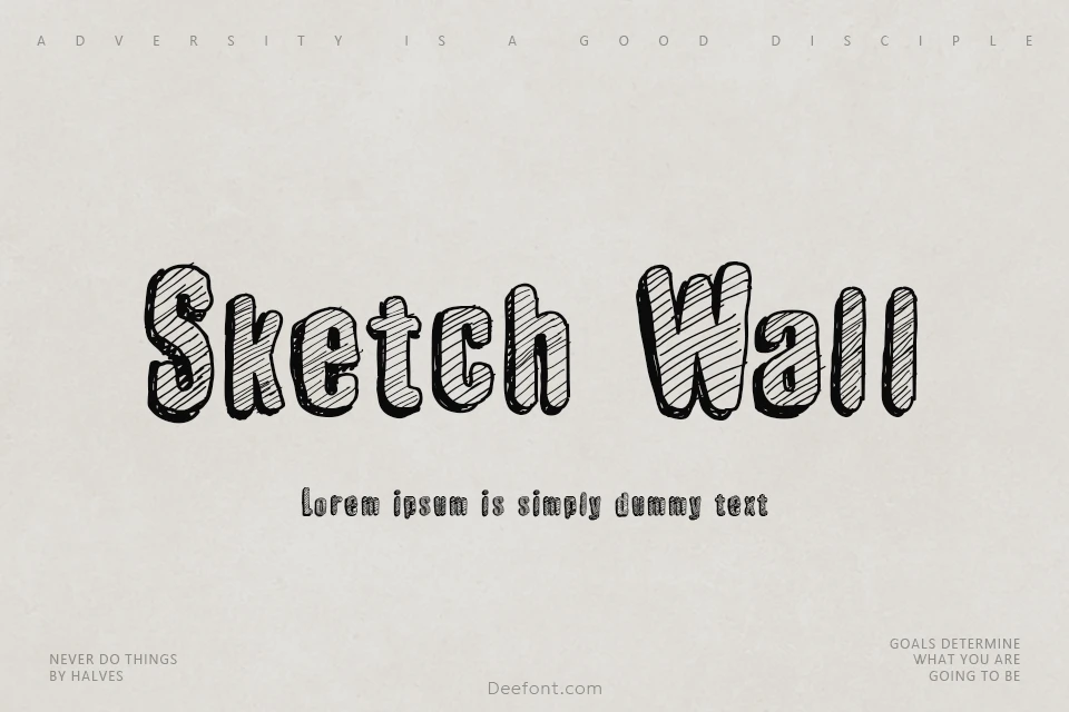 Sketch Wall Font