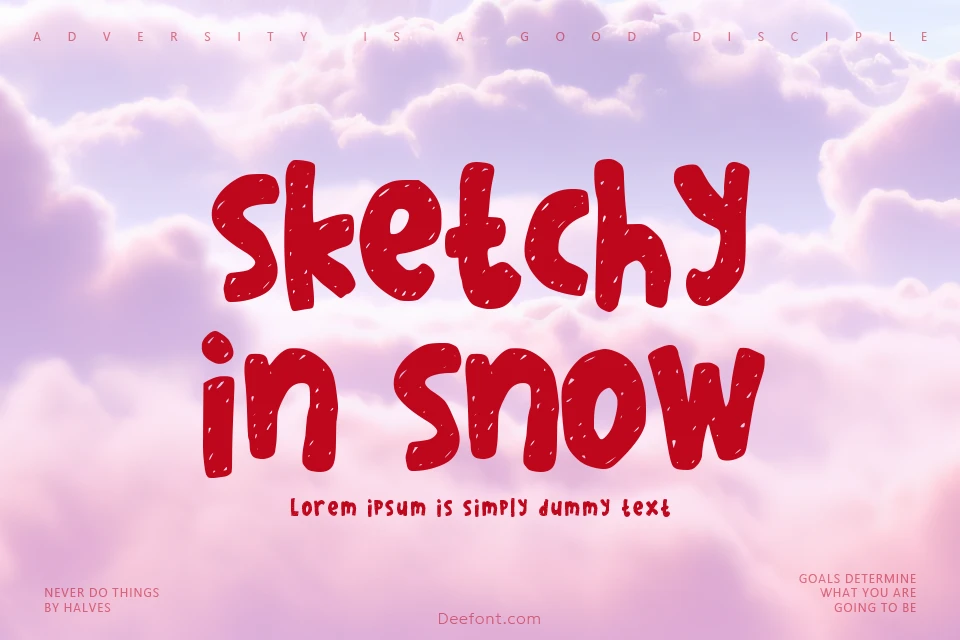 Sketchy In Snow Font