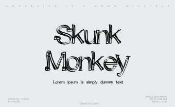 Skunk Monkey Rough Font