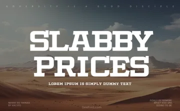 Slabby Prices Font