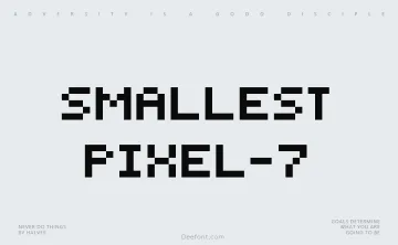 Smallest Pixel-7 Font