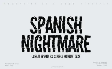 Spanish Nightmare Font