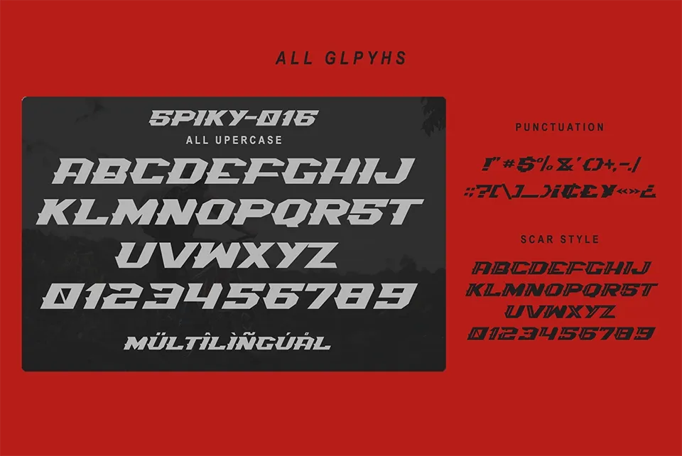 Spiky-016 Font