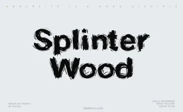 Splinter Wood Font