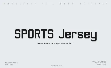 Sports Jersey Font