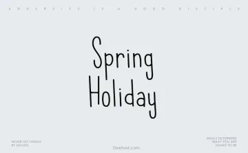 Spring Holiday Font