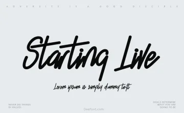 Starting Live Font