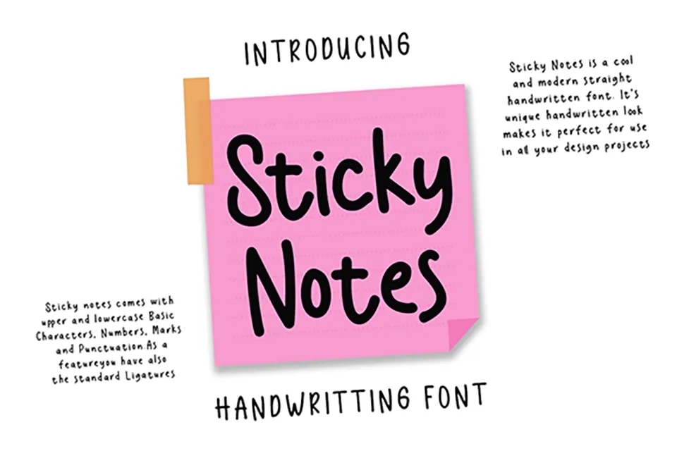 Sticky Notes Font