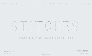 Stitches Font