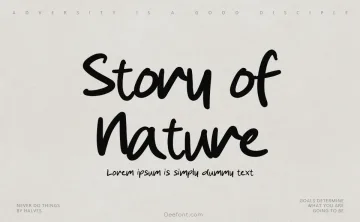 Story of Nature Font