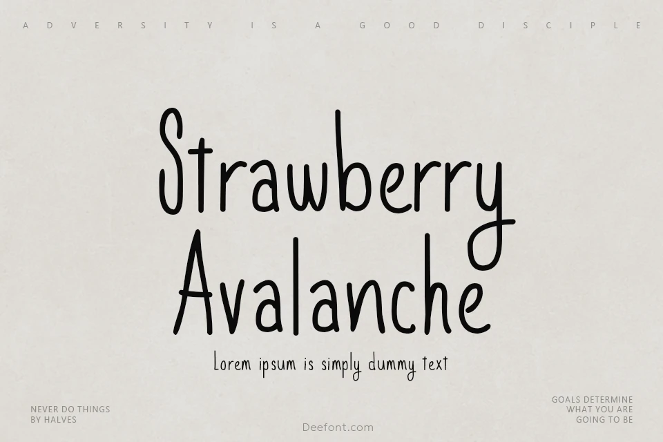 Strawberry Avalanche Font