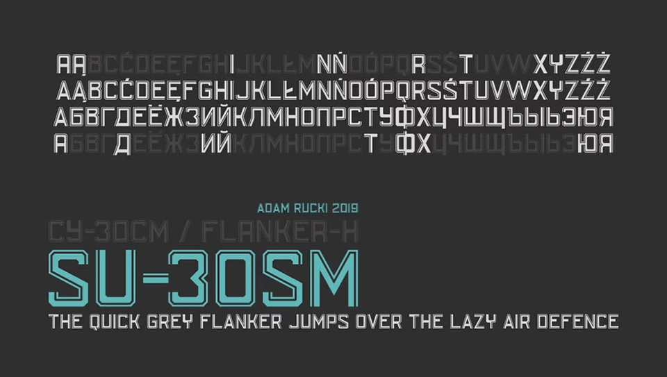 SU-30SM Font Family