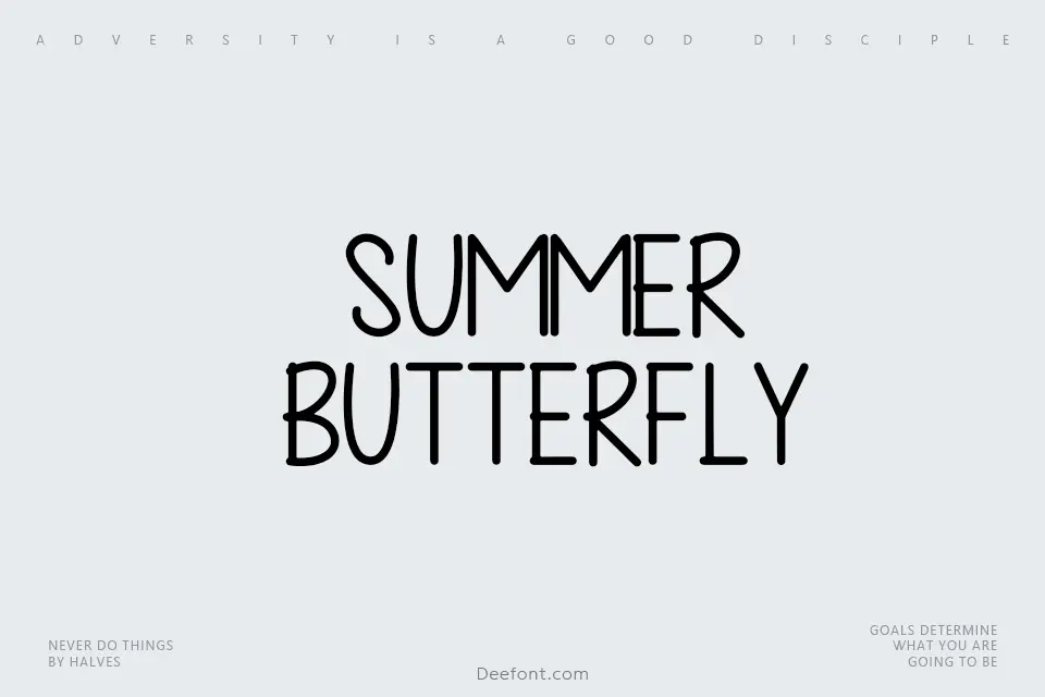 Summer Butterfly Font