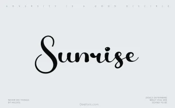 Sunrise Font