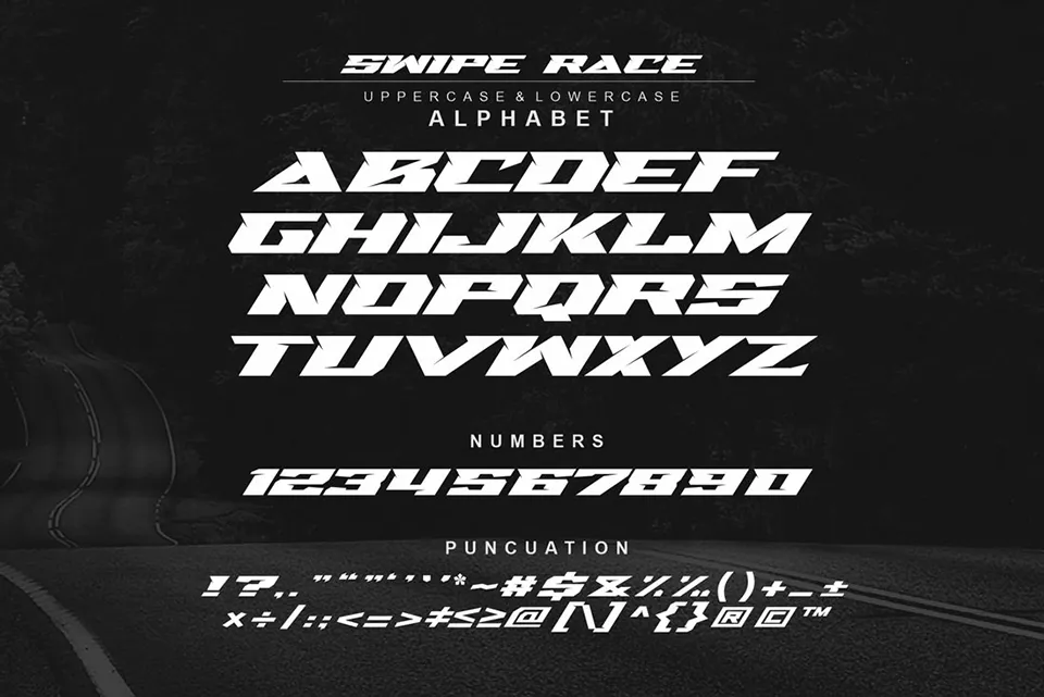 Swipe Race Font
