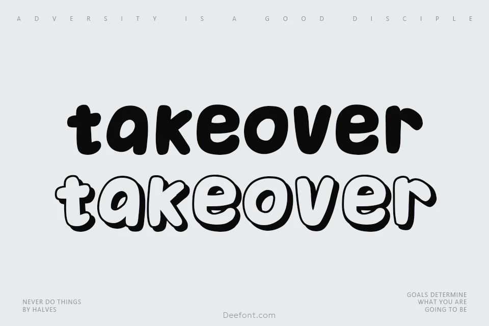 Takeover Font Family