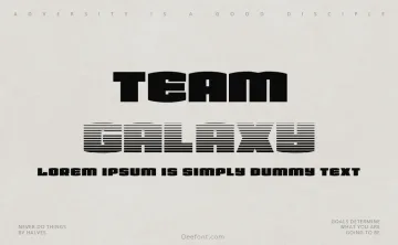 Team Galaxy Font Family