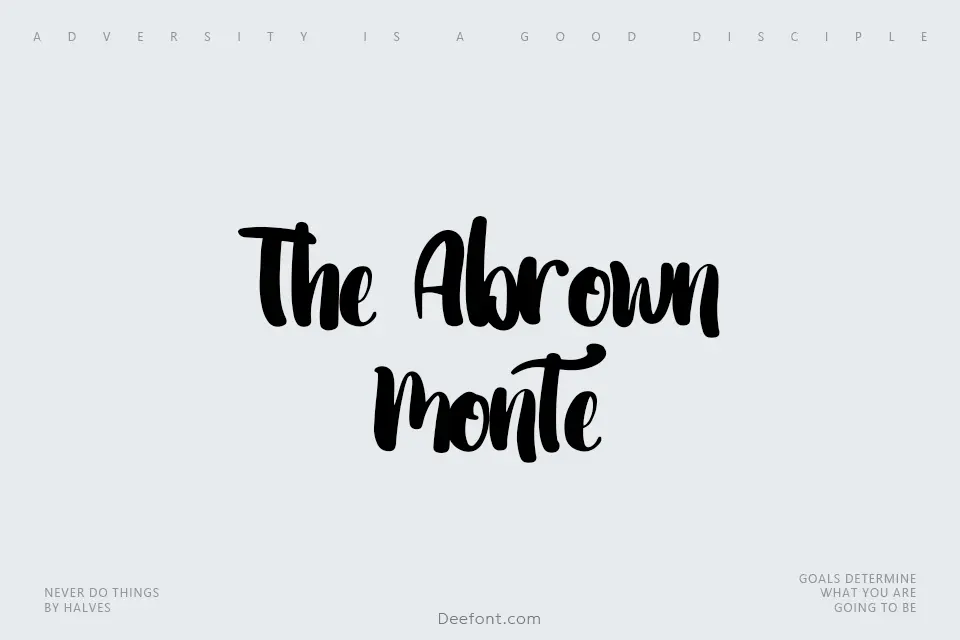 The Abrown Monte Font
