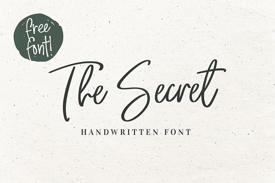 The Secret Script Font