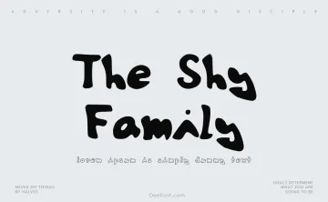 The Shy Family Font