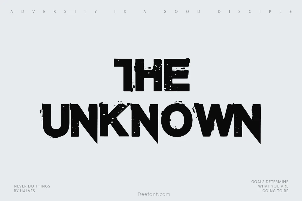 The Unknown Font