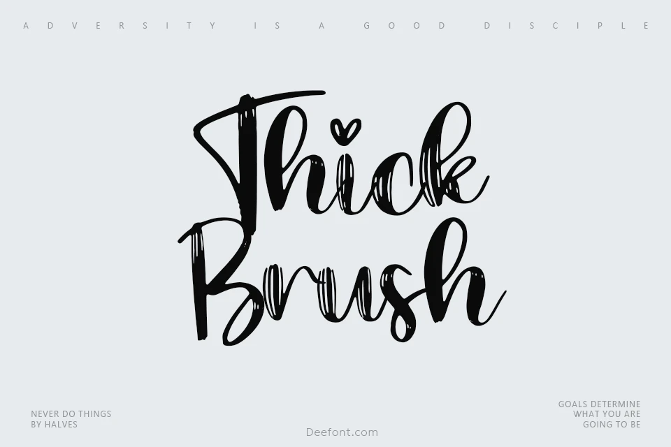 Thick Brush Font