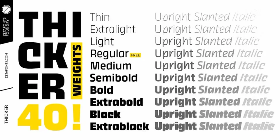 thicker font Family download