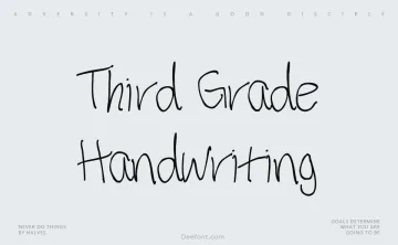 Third Grade Handwriting Font